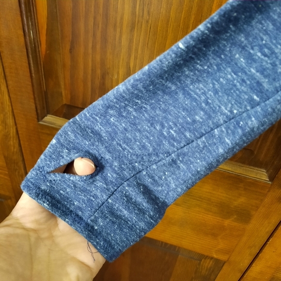 🛍 Cuddl Duds Softwear Knit Long Sleeve Crewneck Top Marled Navy Size Large - Picture 6 of 10